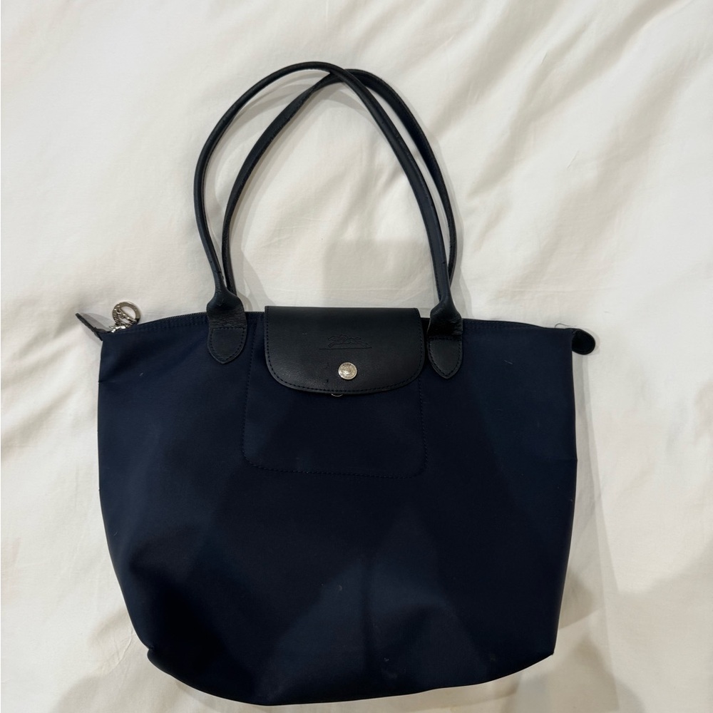 Longchamp Navy Tote Le Pliage Small